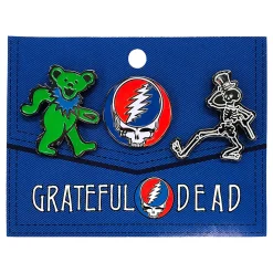 Sale Grateful Dead 3 Pack Enamel Pin Set Pins | Grateful Dead