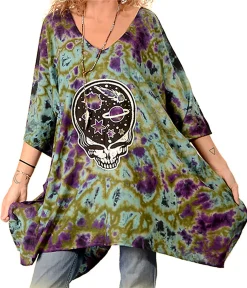 Clearance Grateful Dead Space Your Face Tie-Dye Poncho Ponchos | Grateful Dead
