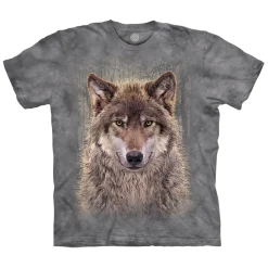 Hot Gray Wolf Forest Kids' T-Shirt Kids Youth | Wolf Shirt Collection