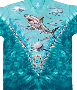 Hot Great White Sharks Tie-Dye T-Shirt T-Shirt | Aquatic