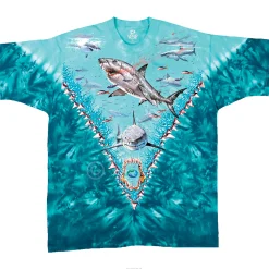 Hot Great White Sharks Tie-Dye T-Shirt T-Shirt | Aquatic