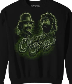 Outlet Green Smoke Black Sweatshirt Sweatshirt | Cheech And Chong
