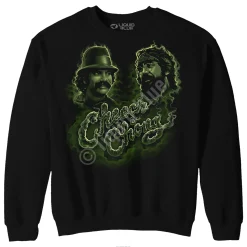 Outlet Green Smoke Black Sweatshirt Sweatshirt | Cheech And Chong