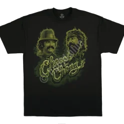 Hot Green Smoke Black T-Shirt T-Shirt | Cheech And Chong