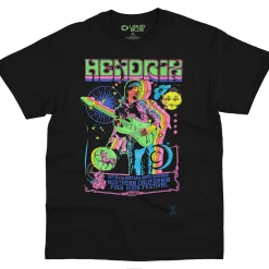 New Guitar Blacklight Black T-Shirt T-Shirt | Blacklight