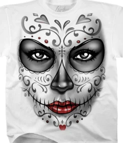 Online Heart Skull White Athletic T-Shirt Athletic T-Shirt | Luctus
