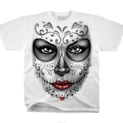 Online Heart Skull White Athletic T-Shirt Athletic T-Shirt | Luctus