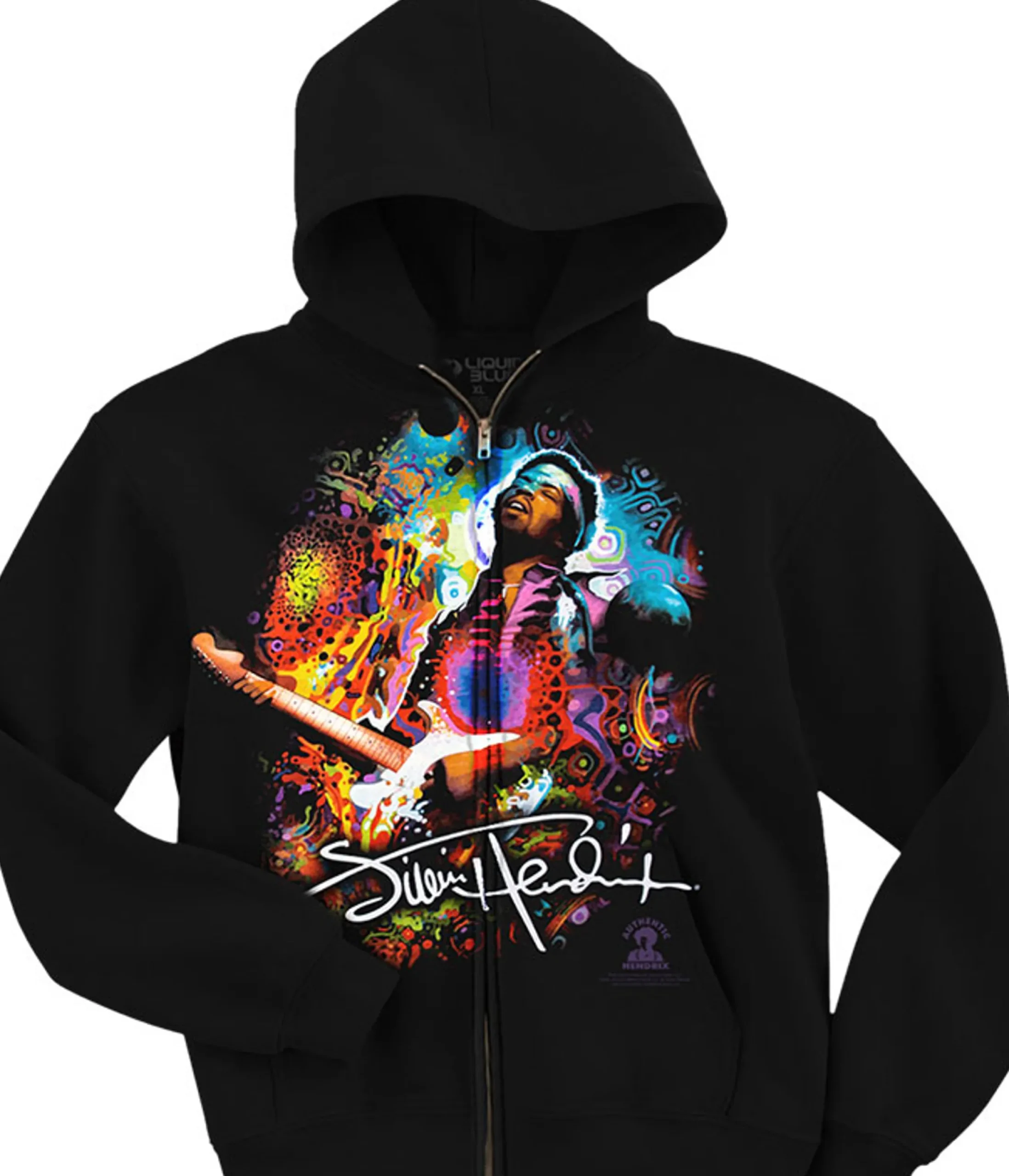 Discount Hendrix Angel Zipper Hoodie Black Hoodie | Jimi Hendrix