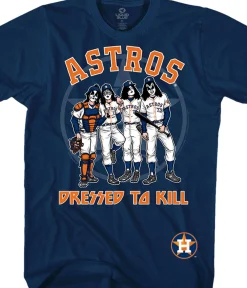 Hot Houston Astros Dressed to Kill Navy T-Shirt T-Shirt | Houston Astros