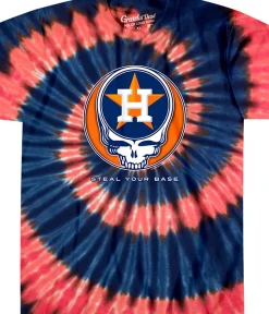 New Houston Astros Steal Your Base Tie-Dye T-Shirt T-Shirt | Houston Astros