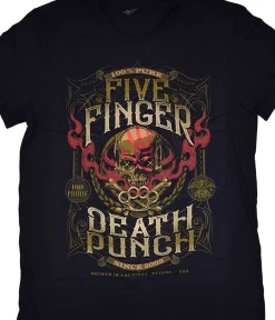 Outlet Hundred Proof Black T-Shirt T-Shirt | Five Finger Death Punch