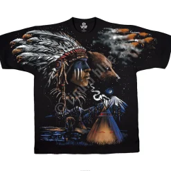 Hot Indian Bear Black T-Shirt T-Shirt | American West