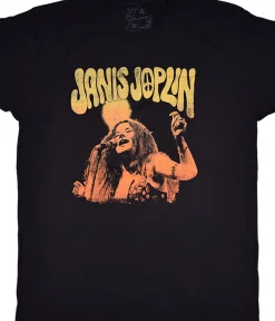 Best Janis Joplin Live Black Athletic T-Shirt Athletic T-Shirt | Janis Joplin