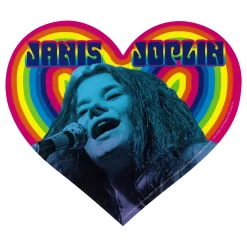 Clearance Janis Joplin Rainbow Heart Sticker Janis Joplin