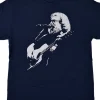 Best Jerry Garcia Acoustic Navy T-Shirt T-Shirt | Grateful Dead