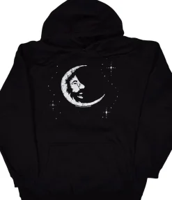 Clearance Jerry Moon Black Hoodie Hoodie | Jerry Garcia