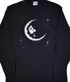 Fashion Jerry Moon Black Long Sleeve T-Shirt Long Sleeve | Jerry Garcia