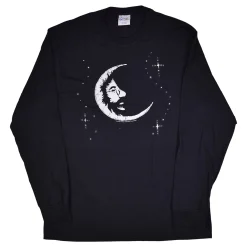 Fashion Jerry Moon Black Long Sleeve T-Shirt Long Sleeve | Jerry Garcia