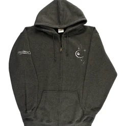 Sale Jerry Moon Zipper Grey Hoodie Hoodie | Jerry Garcia
