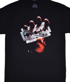 Outlet Judas Priest British Steel Black T-Shirt T-Shirt | Judas Priest
