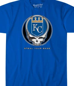 New Kansas City Royals Steal Your Base Blue Athletic T-Shirt Athletic T-Shirt | Kansas City Royals