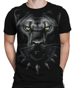 Fashion King Panther Black Athletic T-Shirt Athletic T-Shirt | Exotic Wildlife