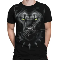 Fashion King Panther Black Athletic T-Shirt Athletic T-Shirt | Exotic Wildlife