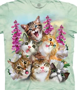 Fashion Kittens Selfie Classic Cotton T-Shirt T-Shirt | Selfies