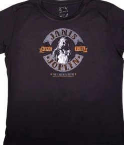Outlet Kozmic Blues Womens Long Length Black T-Shirt Women Womens Long Length | Janis Joplin