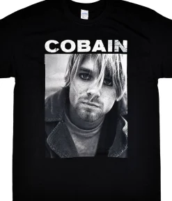Best Kurt Cobain Eyeliner Black T-Shirt T-Shirt | Nirvana