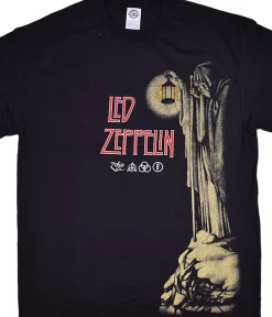 Clearance Led Zeppelin Hermit Black T-Shirt T-Shirt | Led Zeppelin