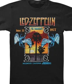 Best Led Zeppelin Inglewood Black T-Shirt T-Shirt | Led Zeppelin