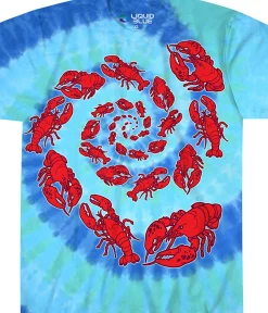 Discount Lobster Spiral Tie-Dye T-Shirt T-Shirt | Food