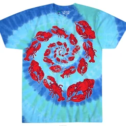 Discount Lobster Spiral Tie-Dye T-Shirt T-Shirt | Food