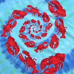 Discount Lobster Spiral Tie-Dye T-Shirt T-Shirt | Food