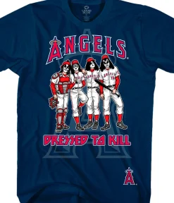 Discount Los Angeles Angels Dressed to Kill Navy T-Shirt T-Shirt | Los Angeles Angels