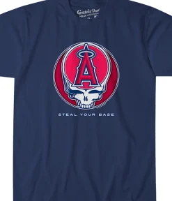 Clearance Los Angeles Angels Steal Your Base Navy Athletic T-Shirt Athletic T-Shirt | Los Angeles Angels