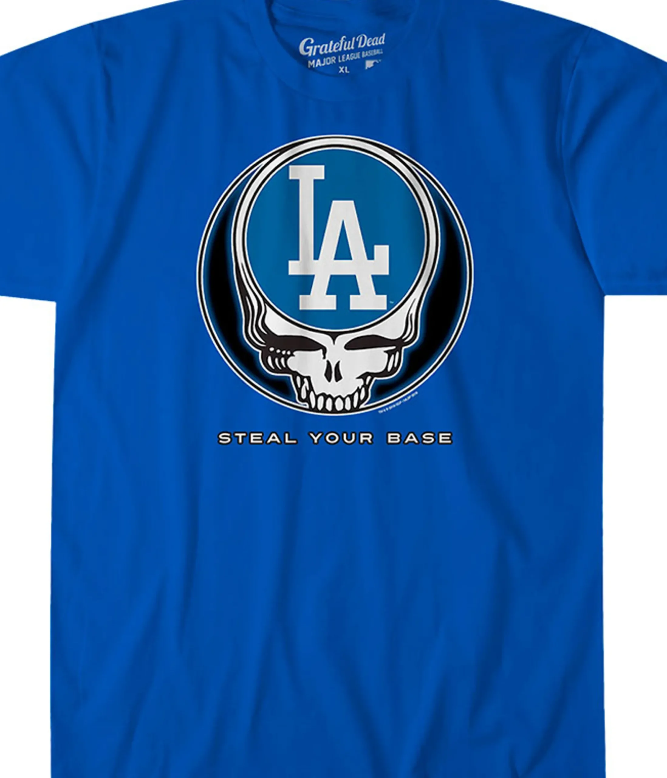 Outlet Los Angeles Dodgers Steal Your Base Blue Athletic T-Shirt Athletic T-Shirt | Los Angeles Dodgers