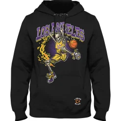 New Los Angeles Dunker Basketball Skeleton Hoodie Hoodie | Basketball