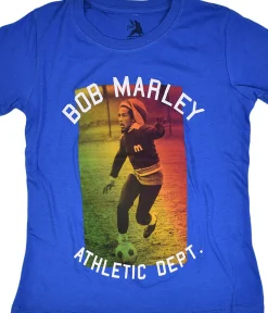 New Marley Athletic Dept. Youth Blue T-Shirt Kids Youth | Rastafari Art