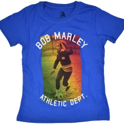 New Marley Athletic Dept. Youth Blue T-Shirt Kids Youth | Rastafari Art