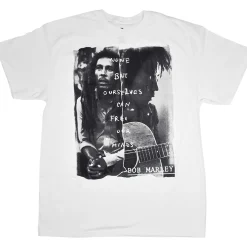 New Marley Free Our Minds White T-Shirt T-Shirt | Rastafari Art