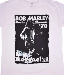 Sale Marley Live in Hawaii White T-Shirt T-Shirt | Rastafari Art