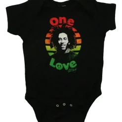 Clearance Marley One Love Black Onesie Kids Onesies | Rastafari Art