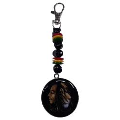 Discount Marley Profile Beaded Keychain Keychains | Rastafari Art