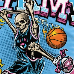 Outlet Miami Dunker Basketball Skeleton Tie-Dye T-Shirt T-Shirt | Basketball