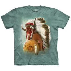Sale Native American Portrait Classic Cotton T-Shirt T-Shirt | Native American