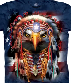Fashion Native Patriot Eagle Classic Cotton T-Shirt T-Shirt | Birds