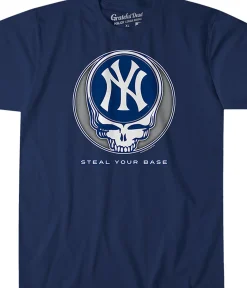Online New York Yankees Steal Your Base Navy Athletic T-Shirt Athletic T-Shirt | New York Yankees