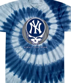 New New York Yankees Steal Your Base Tie-Dye T-Shirt T-Shirt | New York Yankees